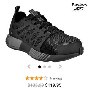 Men's Reebok Fusion Flexweave Composite Toe Metal Free Work Shoe RB4310 Size 12W